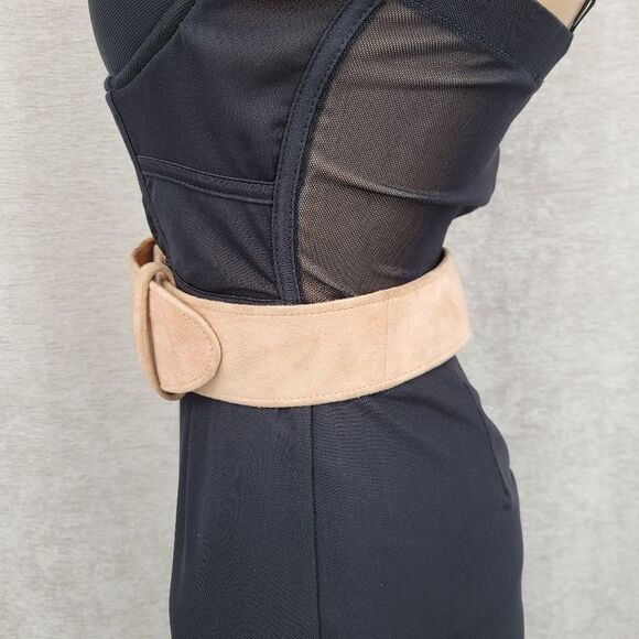 Donna Karan Vintage Oversized Tan Suede Waist Belt Asymetrical main image 5